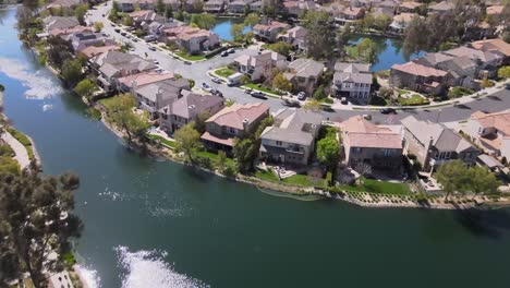 aerial view, houses in residential neighborhood, bridgeport, valencia ca