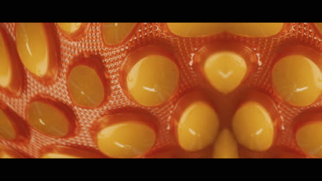 close-up of pill packaging