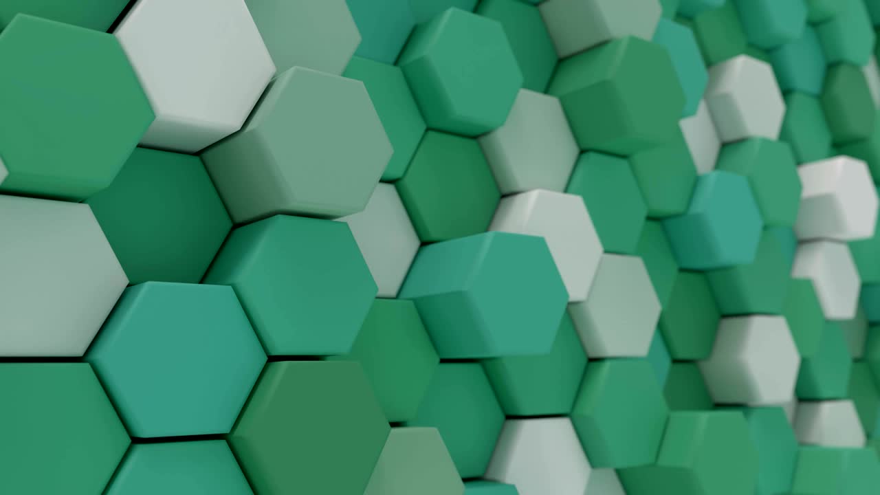 4k abstract tech grilla de panal de miel. animación en 3d.