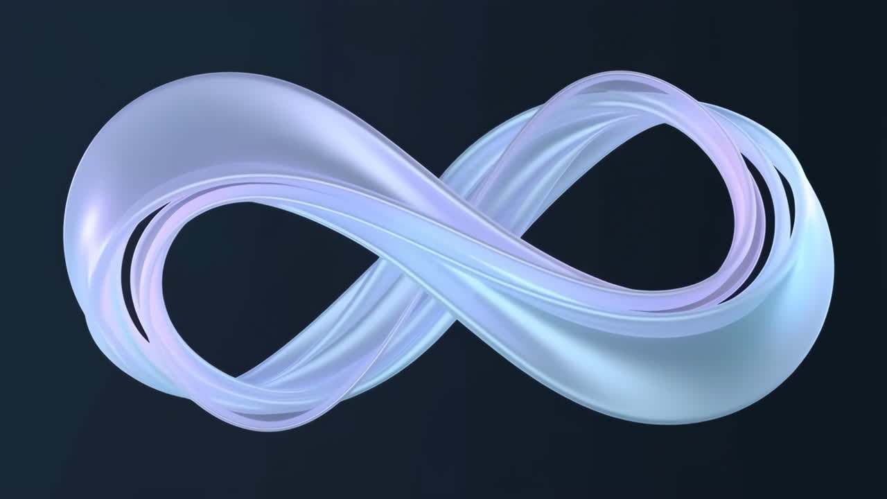 Abstract Iridescent Infinity Symbol Seamless Loop