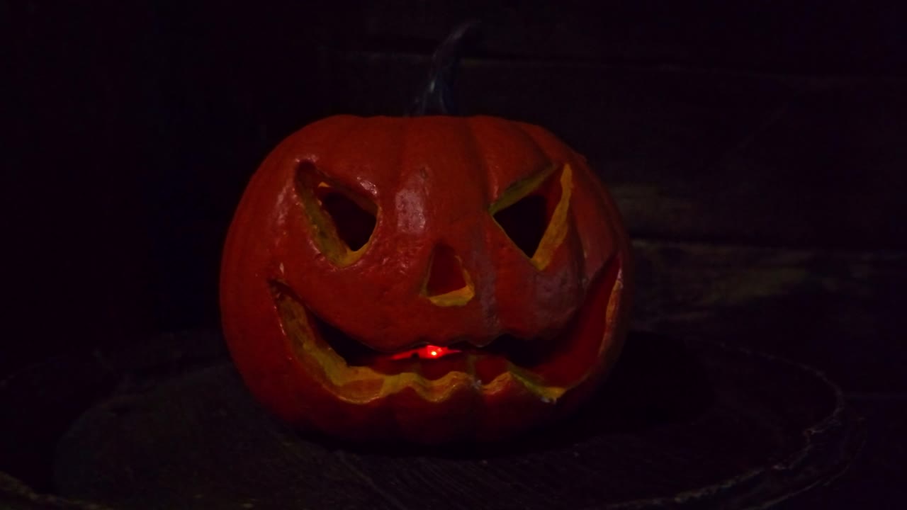 Spooky Lighted Jack-o'-Lantern for Halloween