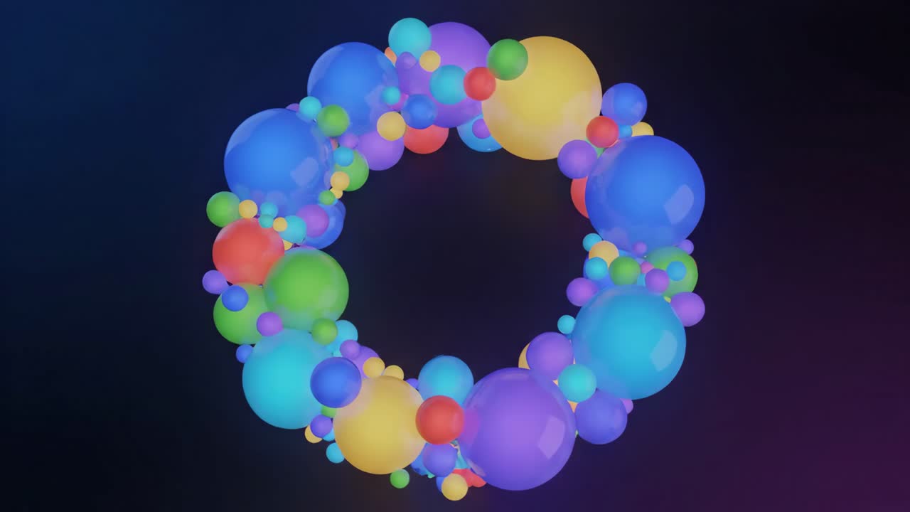 Colorful Spheres in Circular Arrangement