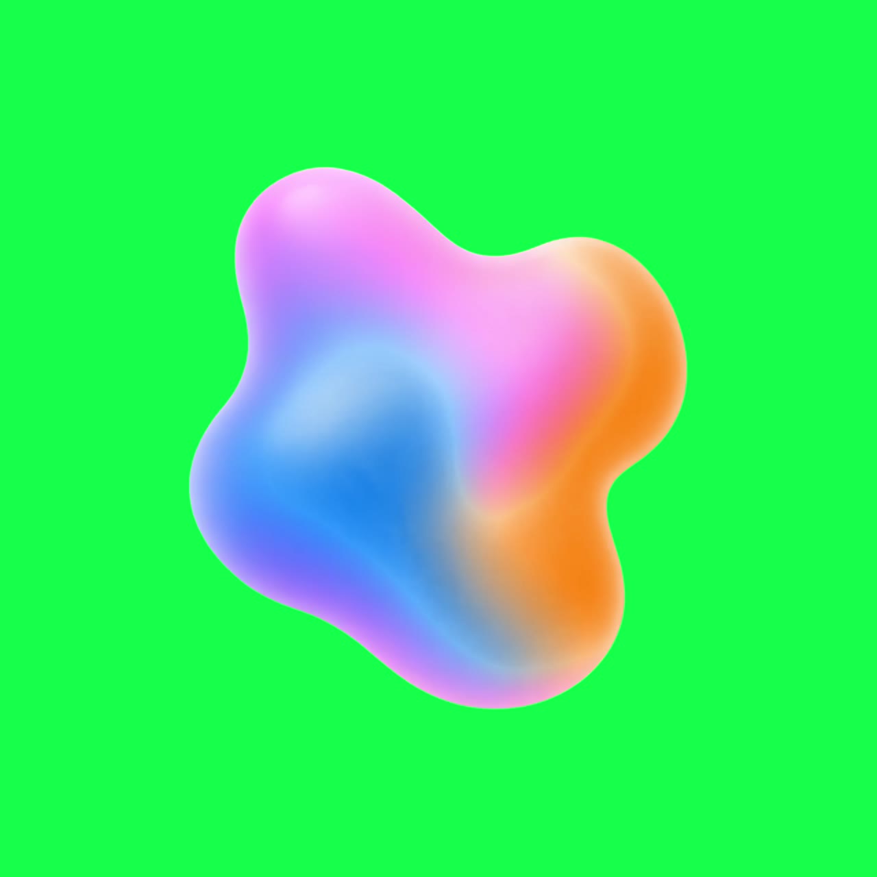 Forma organica astratta e colorata