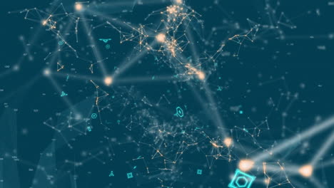 animación del procesamiento de datos digitales sobre la cadena de adn