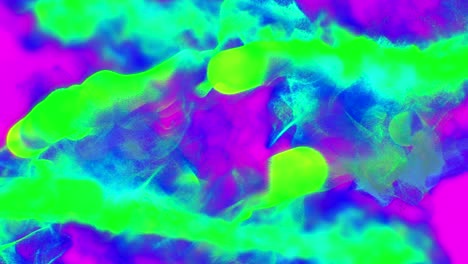 streams of acid particles in different directions, 3d animation, looping