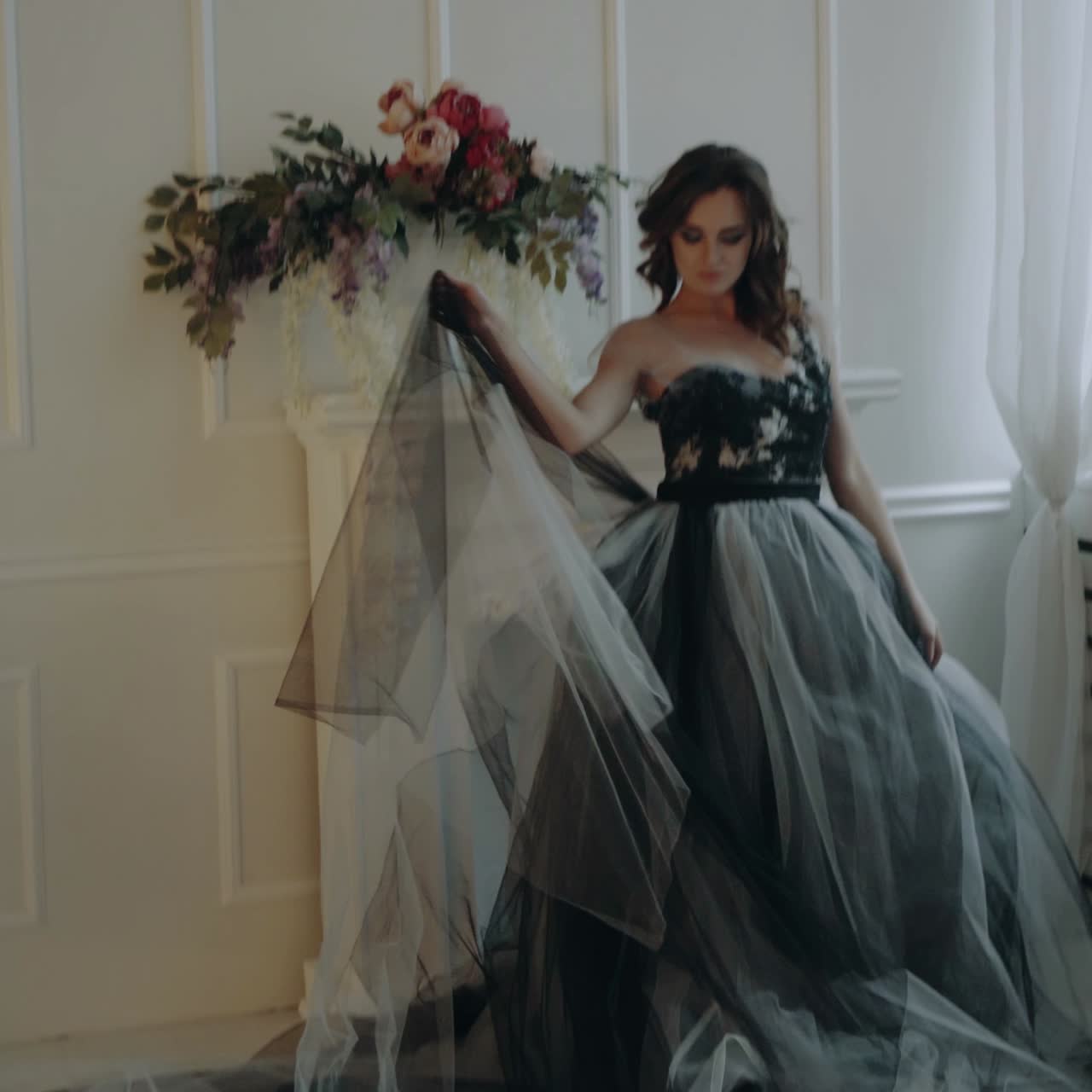 Girl in beautiful dress