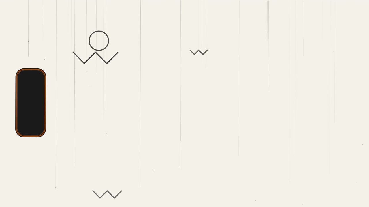 Motion graphics abstratos com formas geométricas e textura de filme vintage