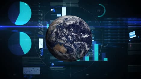 Animación-Del-Globo-Con-Estadísticas-Y-Procesamiento-De-Datos-Financieros.