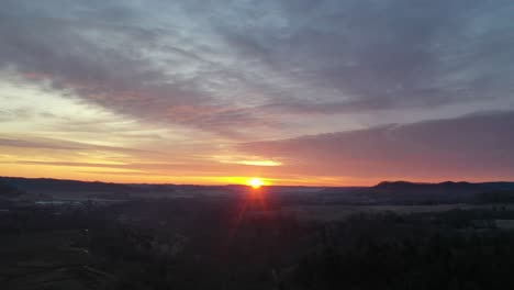 sunrise over the valley