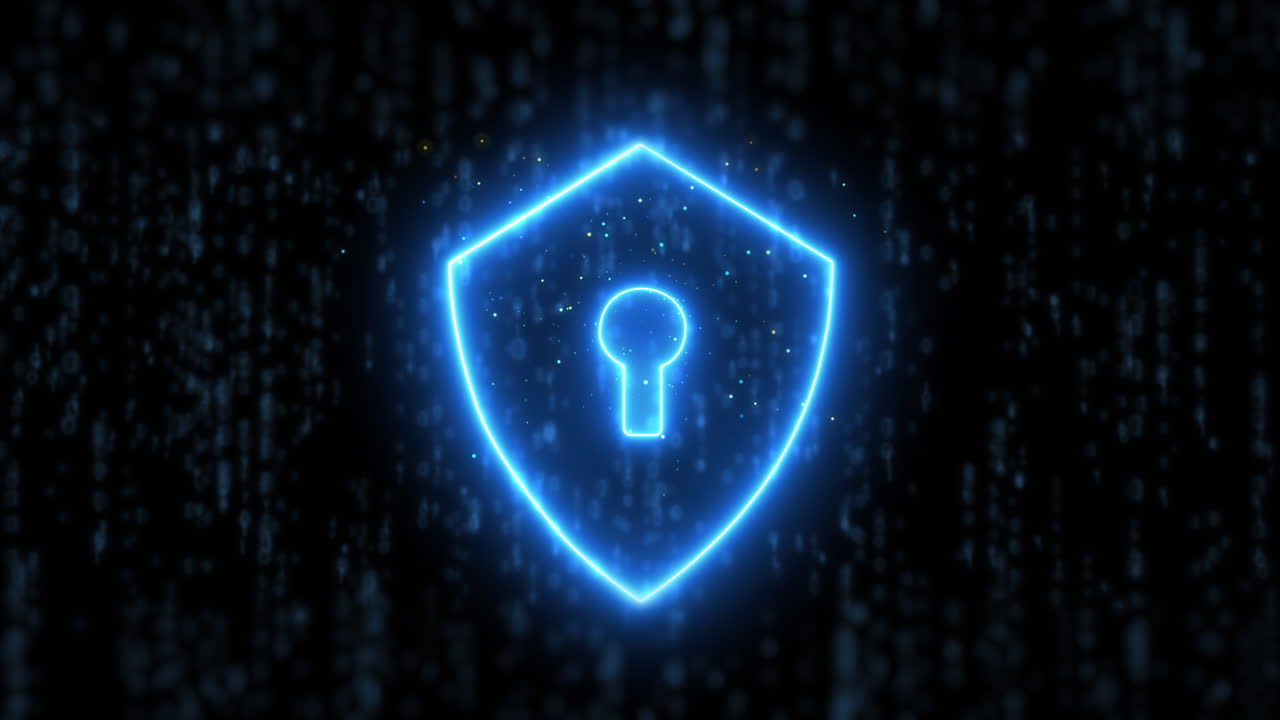 escudo de neón brillante