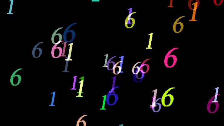 Animated computer screen saver with digits