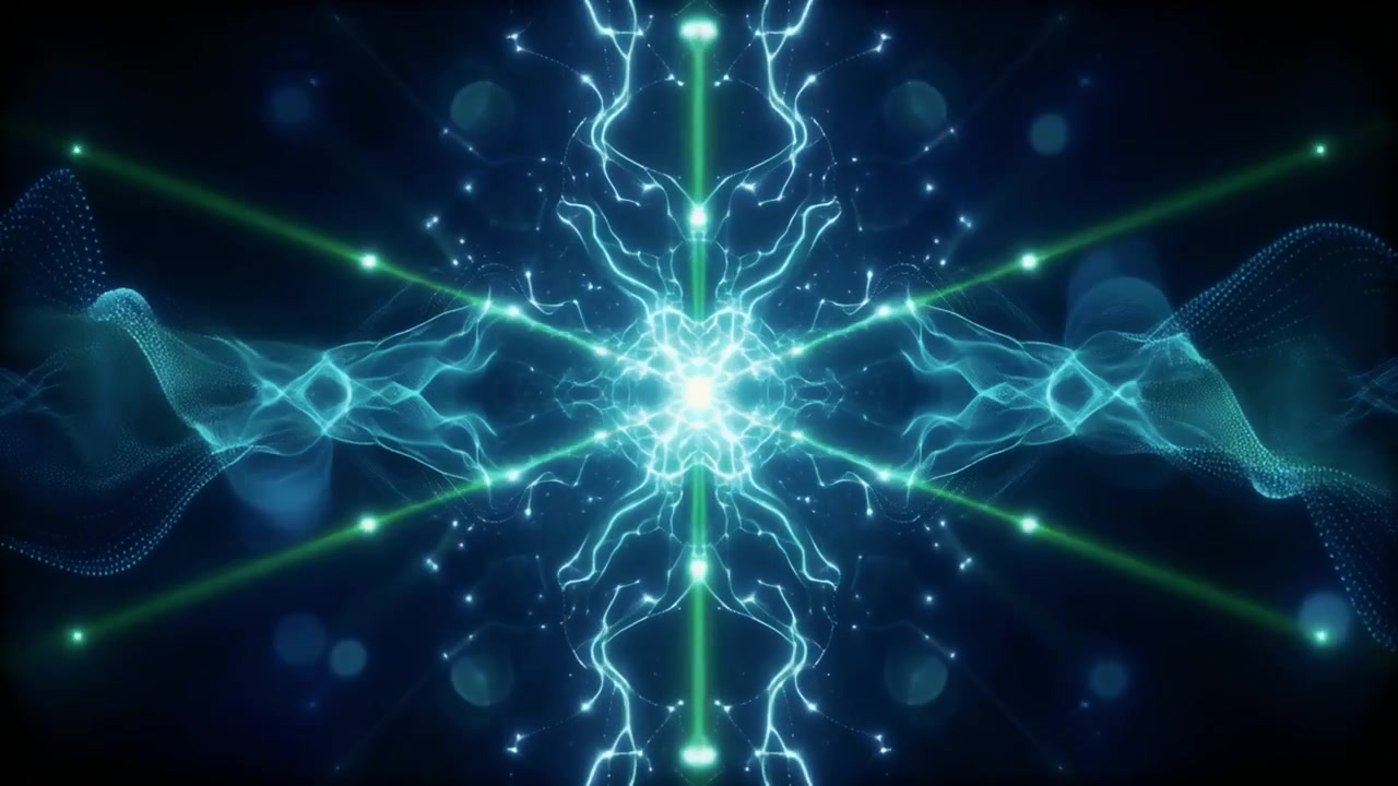 Onde di energia simmetriche astratte e particelle luminose