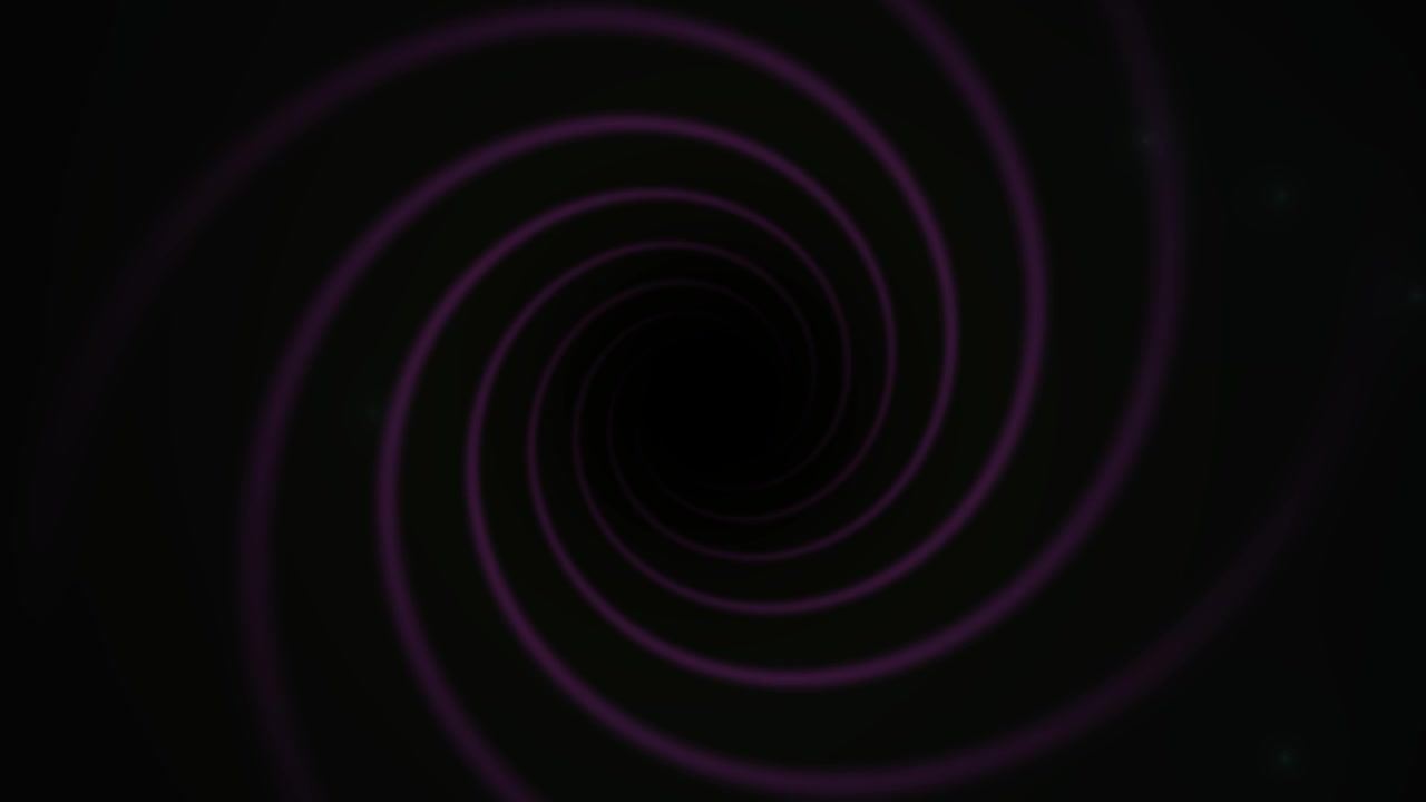 Abstract Purple Spiral Tunnel Rotating in Dark Space