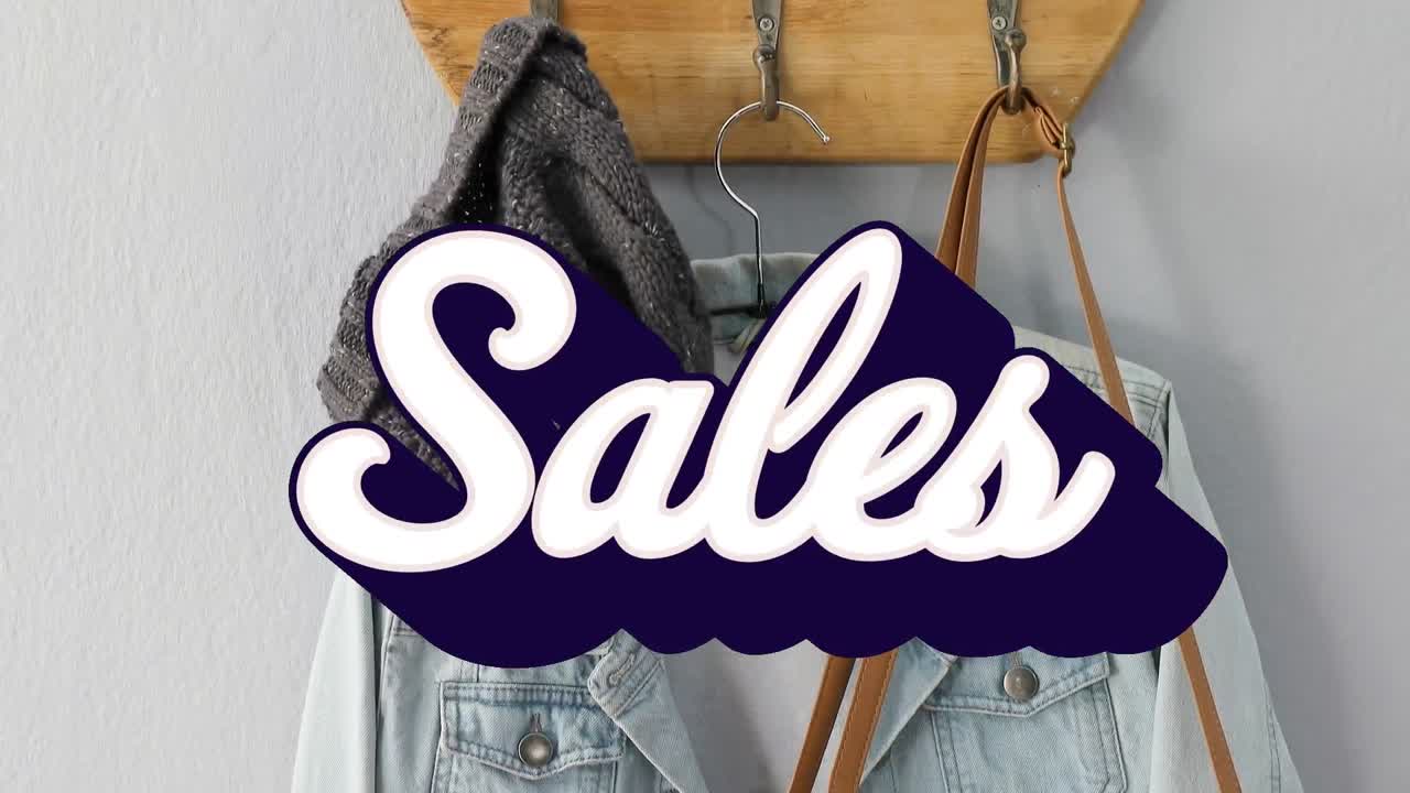 animación digital del texto de ventas contra el beanie