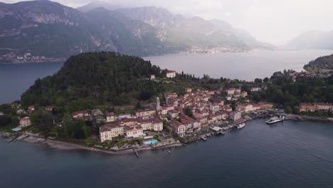 charming bellagio village built on promontory going out into lake como