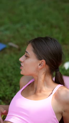 women practicing yoga outdoors