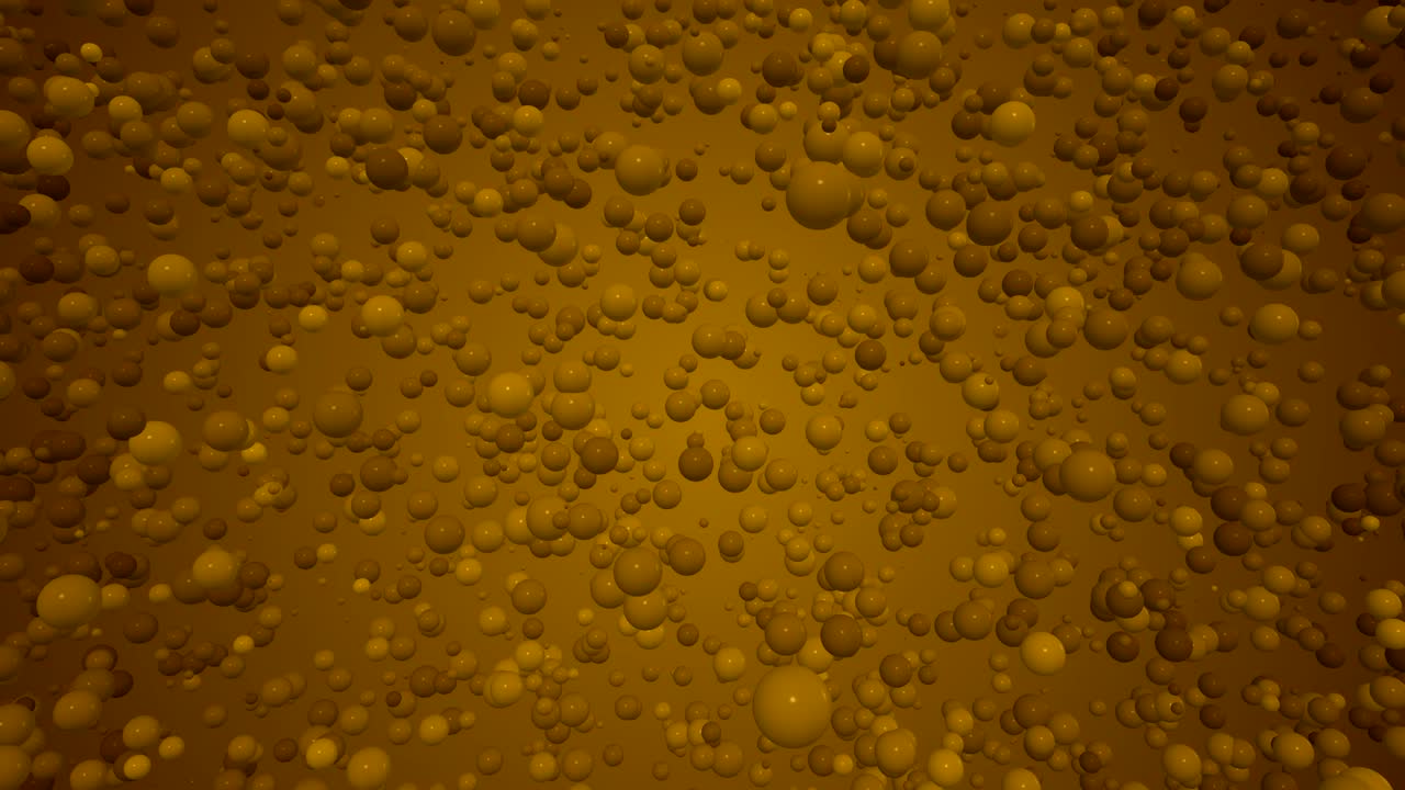 video animado en 3d con bolas y burbujas 4k