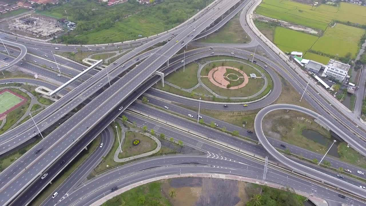 태국 방 의 고속도로 교통 에 대한 항공 사진