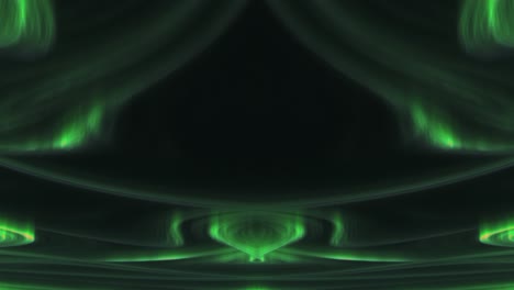 surreal green aurora borealis dances in the night sky - animation