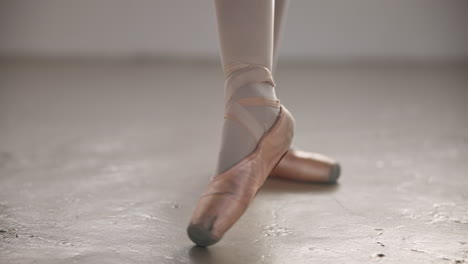 ballet, pointe shoes and legs in performance