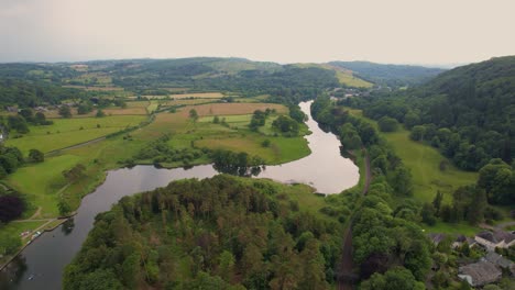 lake district england - aerial drone shot 4k