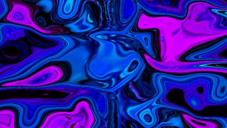 movimiento de patrón de arte líquido elegante único hermosas líneas fractales azules púrpuras.
