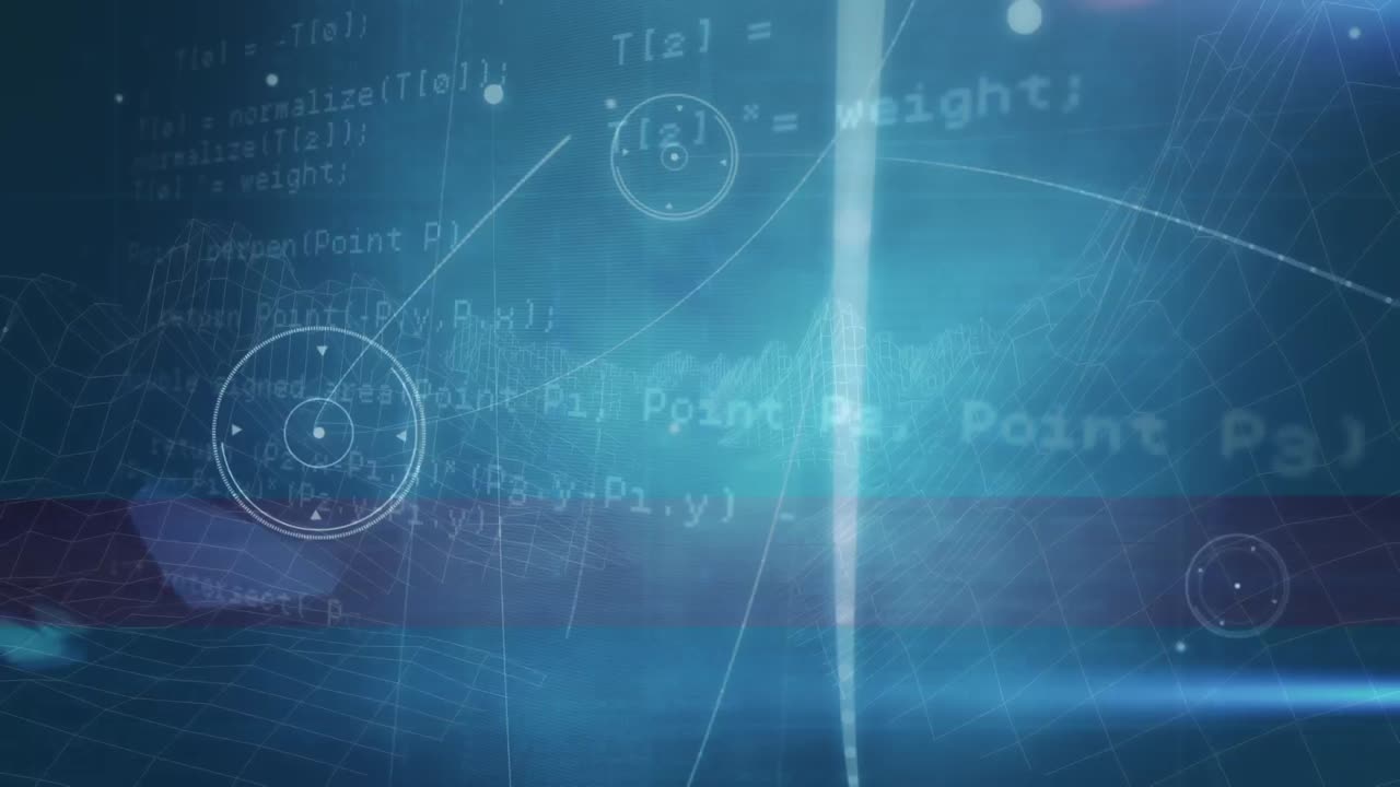 데이터 처리를 통해 아이콘으로 연결 네트워크의 애니메이션