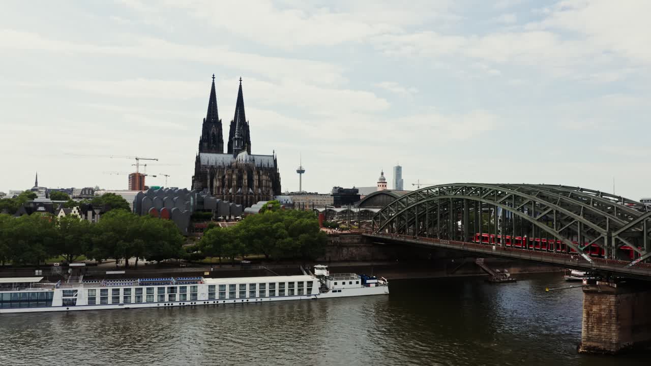 Cologne Cathedral and Rhine River Skyline