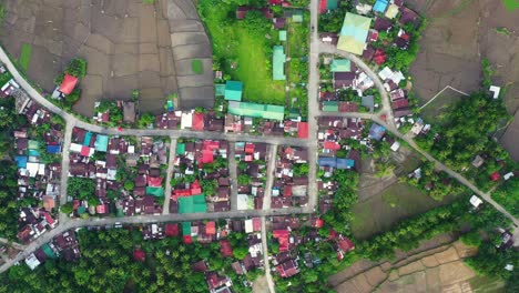 colorful roofs of residential structures at barangay catmon in saint bernard, southern leyte, philippines