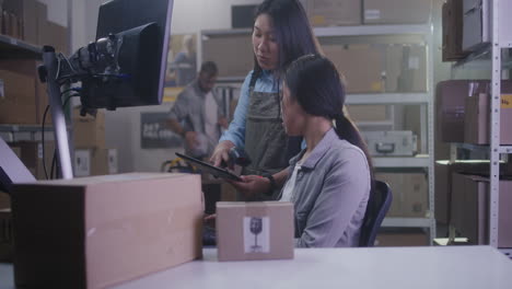 warehouse workers processing orders
