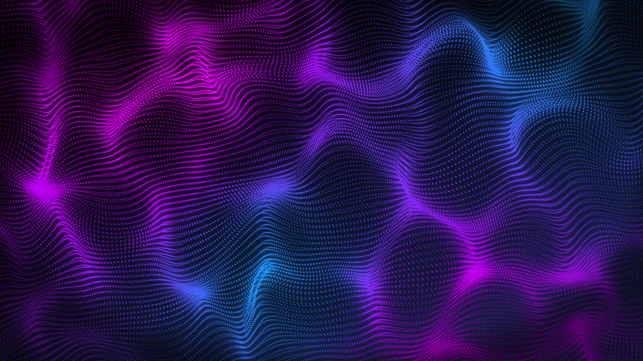 Animation of purple and blue wave pattern on seamless loop