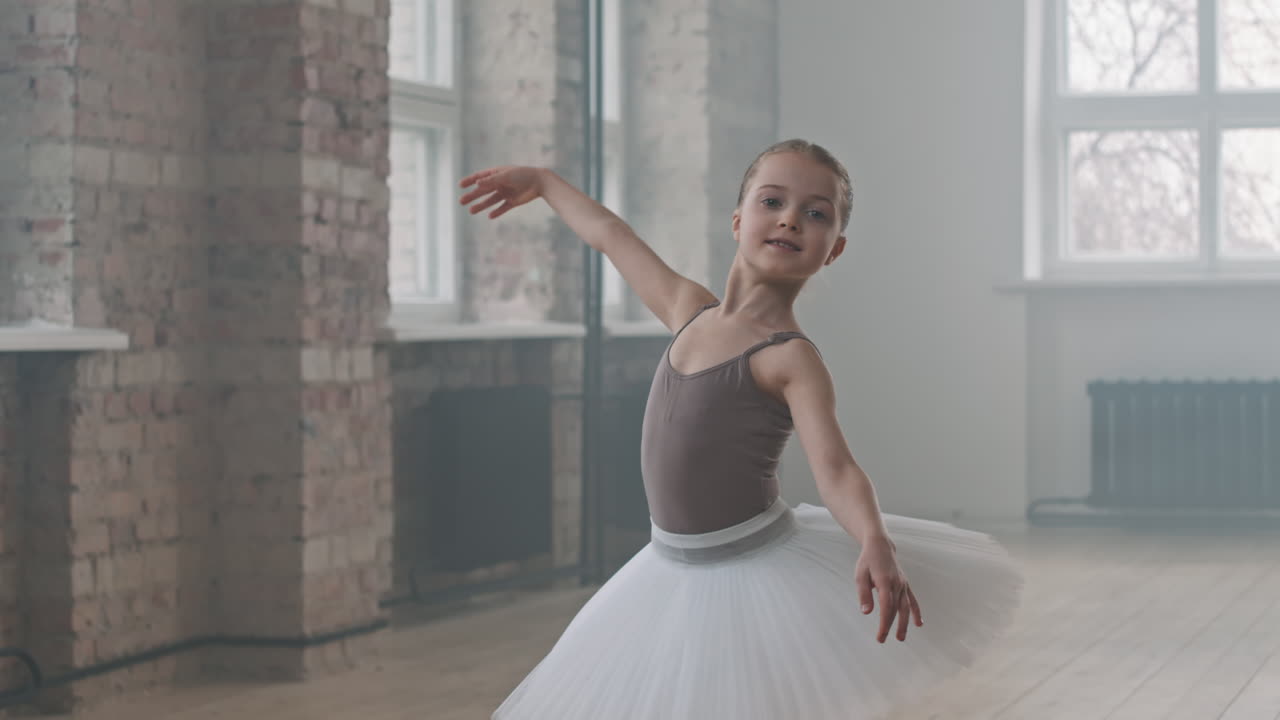 Portrait Of Pretty Little Ballerina In Tutu