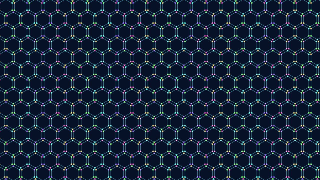 격자 배열에서 활기찬 기하학적 점 패턴