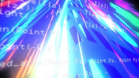 animation of light trails and data processing