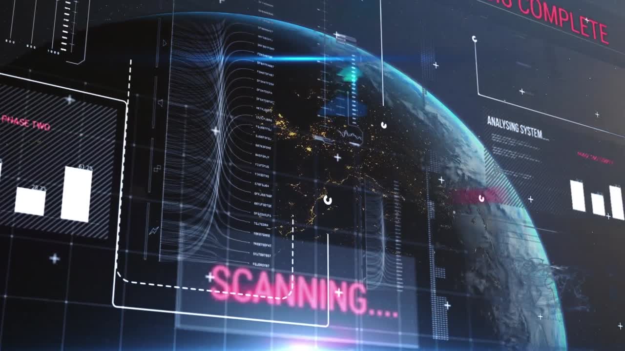 전 세계 텍스트 및 데이터 처리의 애니메이션