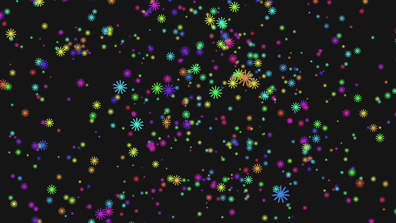 생동감 넘치는 스타버스트, 움직이는 폭발적인 색