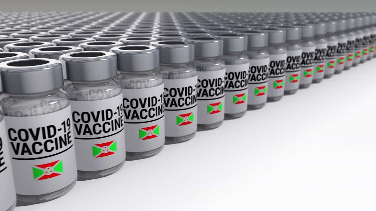 botellas de vacuna contra la covid-19 en burundi