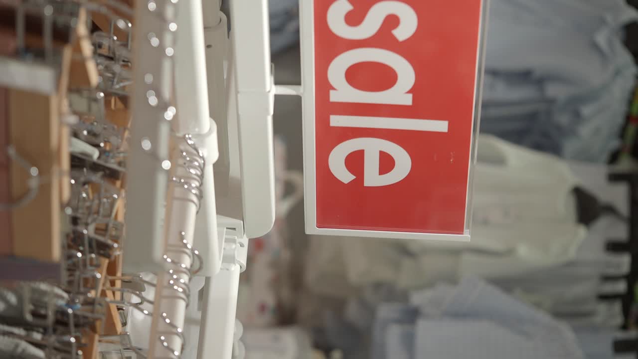 Sale at a clothing store