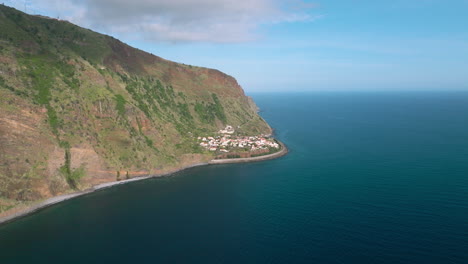 remote seaside town of jardim do mar on rugged madeira coastline
