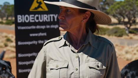 biosecurity officer at outdoor location
