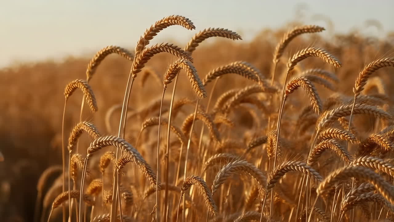 el campo de trigo dorado al atardecer