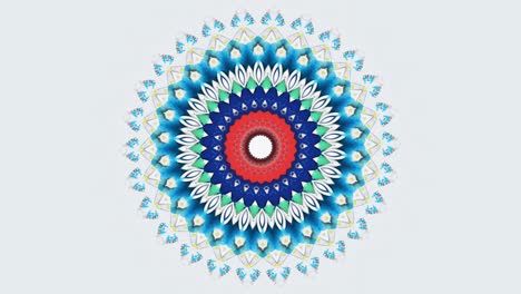 Caleidoscopio-Mandala-Pacífico-Y-Almeja-Azul-Y-Verde