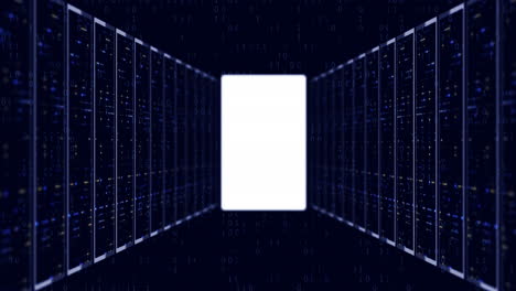 fondo de código binario del centro de datos
