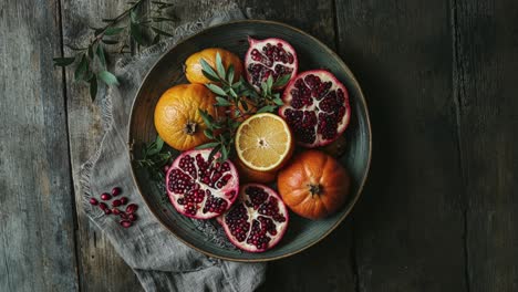 colorful fruit arrangement in a bowl