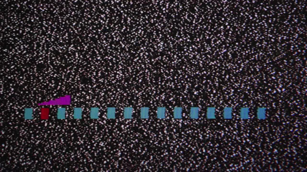 TV Static Noise with Volume Indicator Overlay
