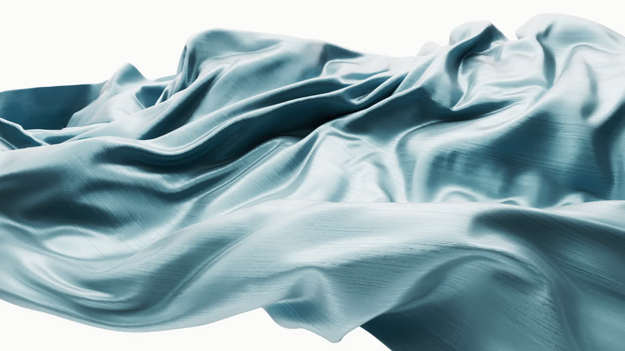 Flowing blue wave cloth background, 3d rendering.