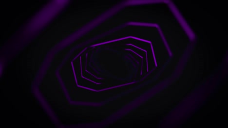 abstract purple hexagonal tunnel