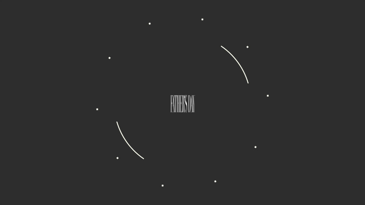 스타일리시한 원형 프레임에서 아버지의 날 축하