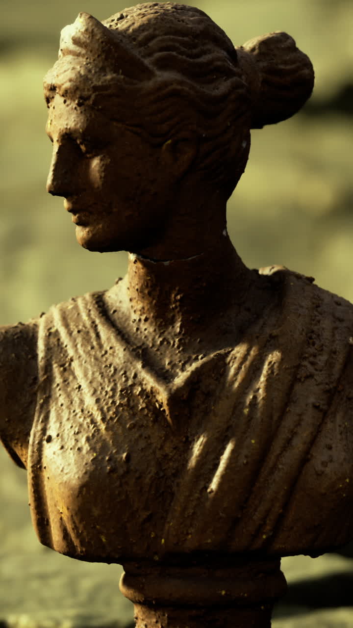 Il curatore esamina attentamente i dettagli della superficie per ottenere informazioni sul restauro