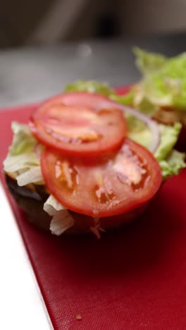 preparing a delicious burger